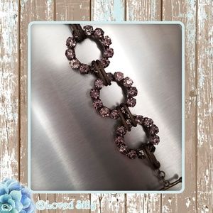 NWOT Women's Chocolate crystal bracelet